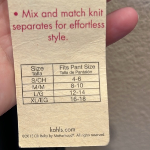 New Motherhood Maternity Oh Baby Women’s Activewear Top Size Small NWT - Picture 5 of 7